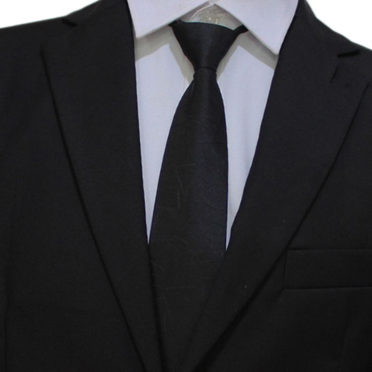 Cerniera sottile a righe da uomo per sposo, matrimonio, blu e nero, comoda, senza lacci, facile da tirare, abbigliamento formale da lavoro_voghion.com