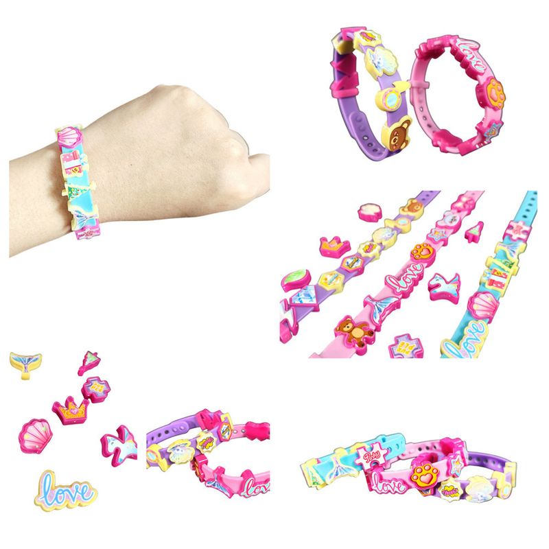 Fun beaded bracelet girl toy DIY production material package baby handmade gift children's small toys_voghion.com