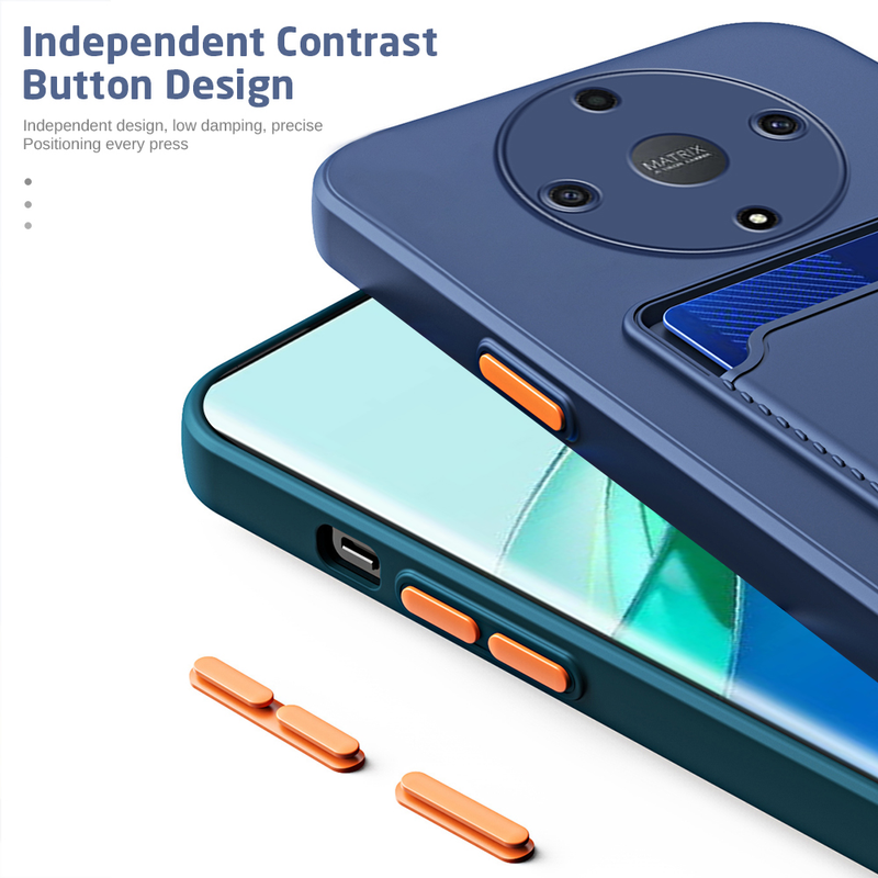 Flüssigkeit Silikon Fall Für Honor Magie 5 Lite X8 X7 X8A X7A Funda Für Huawei P30 Pro P40 Lite Nova 9 8i Karte Slot Halter Tasche Abdeckung_voghion.com