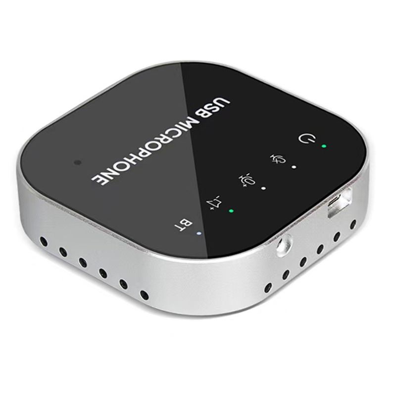 Bluetooth-compatible Desktop Usb Conference Speakerphone Microphone Built-in Speaker Pc Laptop For Audio Recording_voghion.com