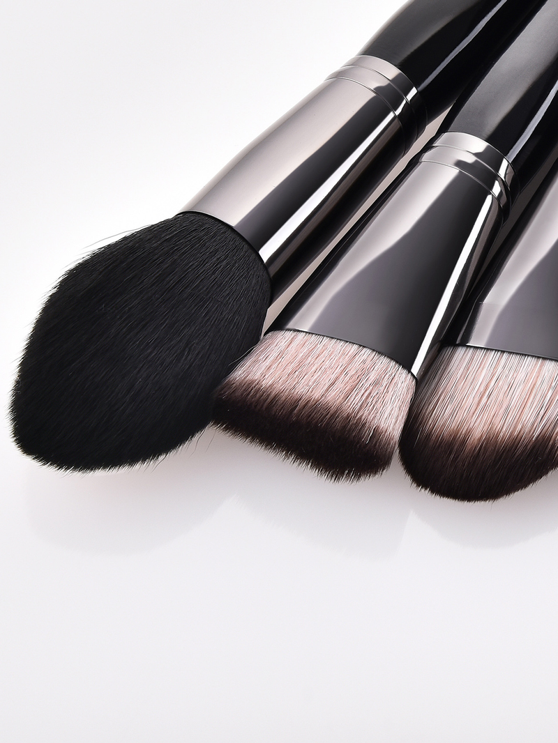 8 new black large makeup brush set_voghion.com