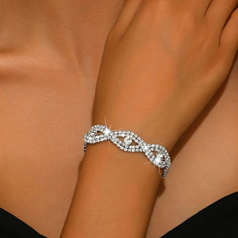 Frauen Licht Luxus Stil Zirkon Bunte Edelstein Armband Multicolor_voghion.com
