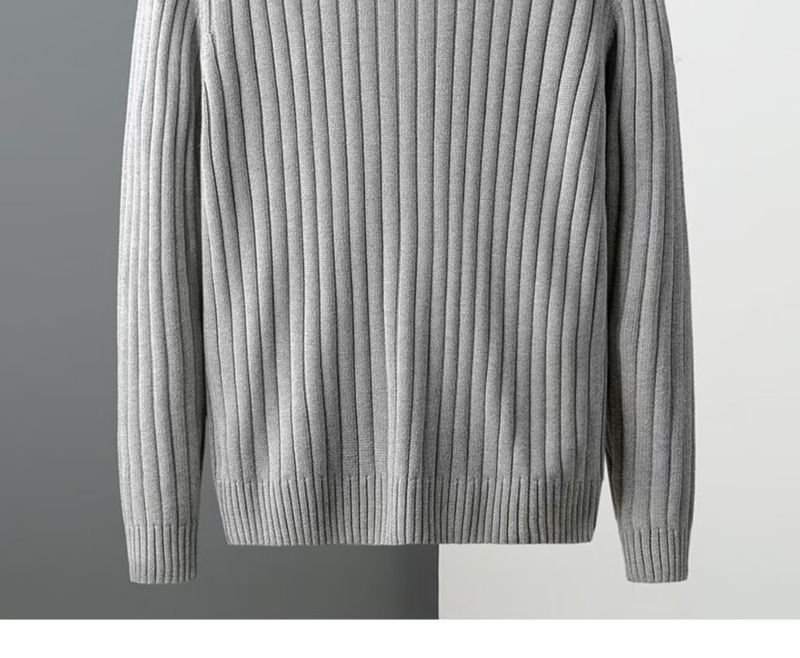 Grote maat Cardigan Trui Heren Rits Slim Fit Business High End Jas Fabriek_voghion.com