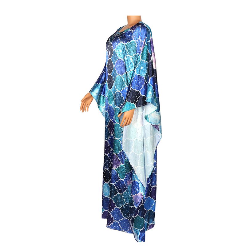 Abbigliamento da donna taglie forti abito da donna in rayon stampa digitale a scatto reale coppia completa di diamanti caldi_voghion.com