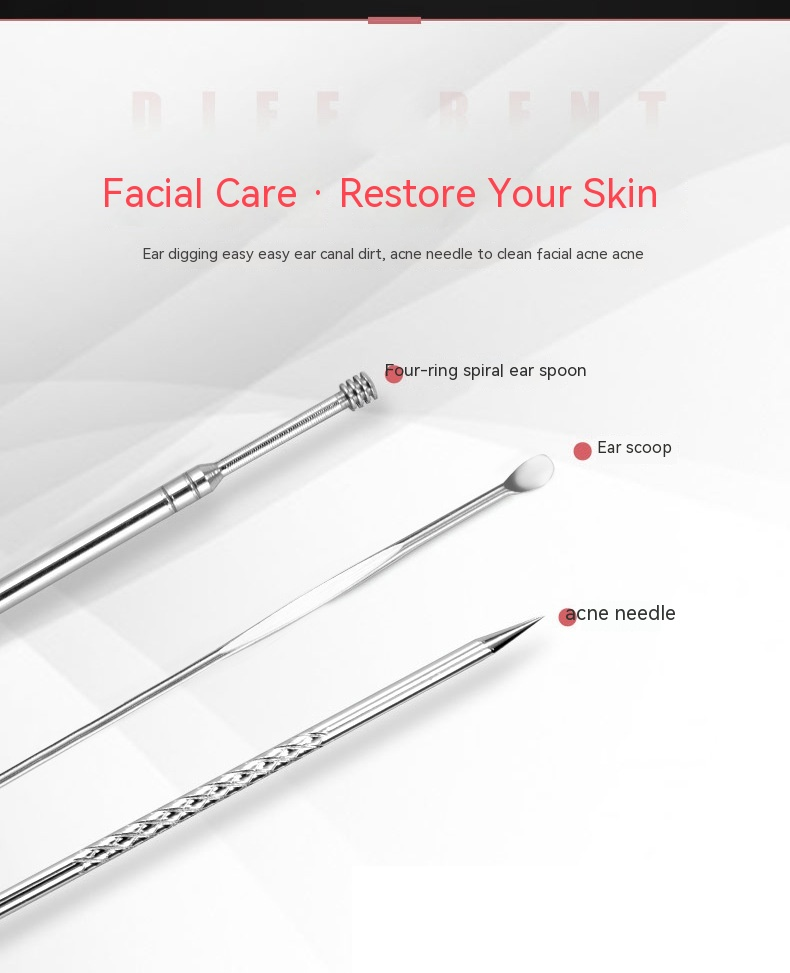 Trimming Knife Set, Household Stainless Steel Ear Spoon, Pliers, Repair Tools, Foot and Nail Clips, Single German_voghion.com