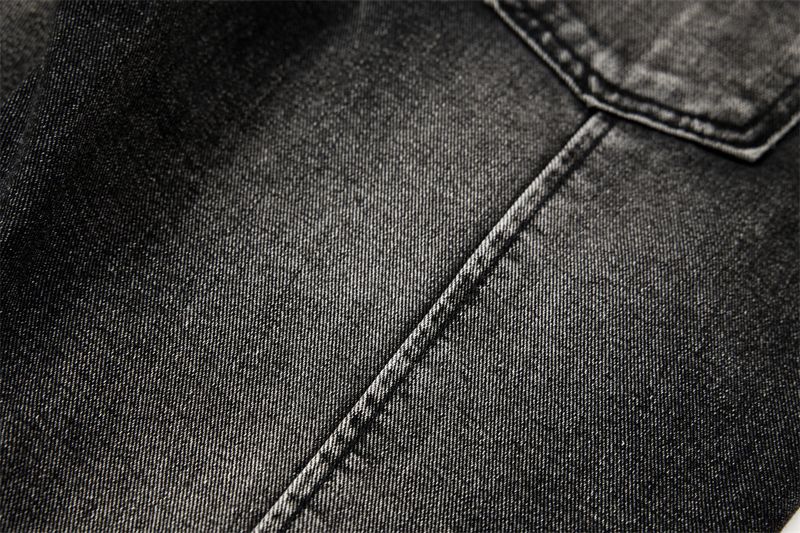 Men's Deconstructed Workwear Jeans - Raw Hem Bootcut Pants With Lace-Up Detail (Charcoal, S-3XL)_voghion.com