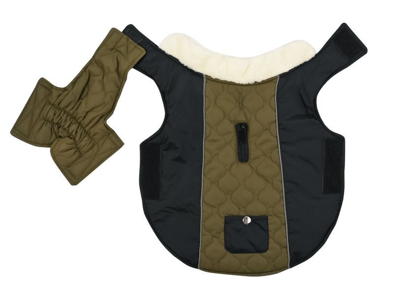 Pocket new pet clothes autumn and winter dog clothes vest cotton coat double sided wearable dog clothes coat clothing_voghion.com