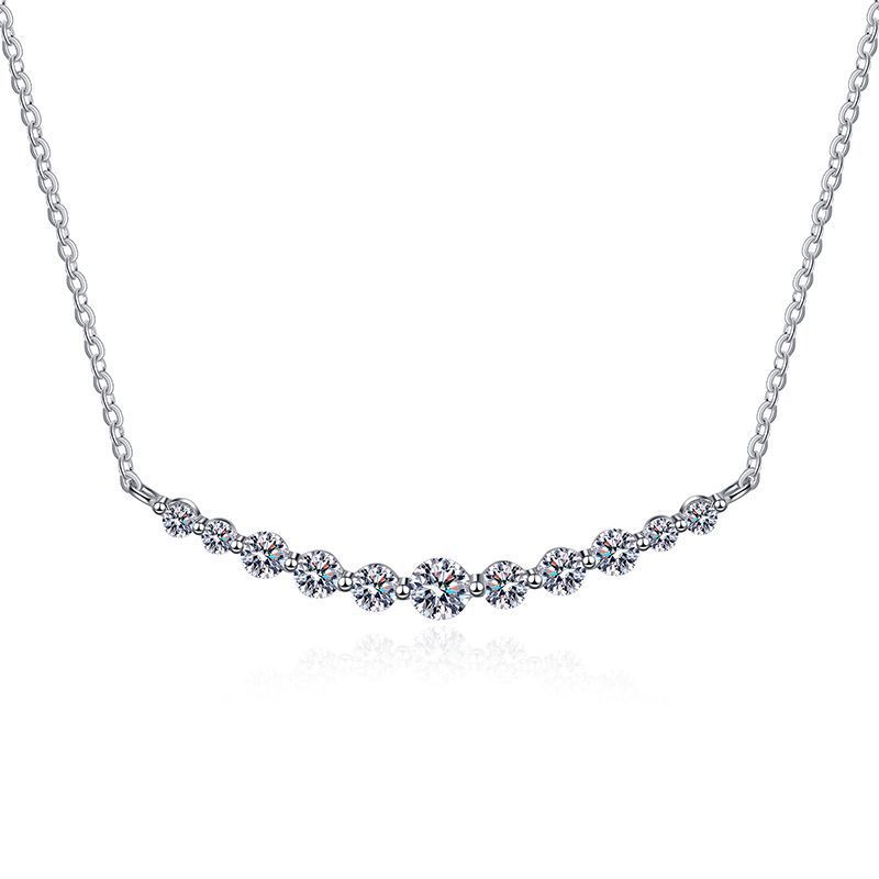 Collana con ciondolo in moissanite da donna con diamanti da laboratorio Sparkg, 1,1 ct, 100% argento Sterling GRA_voghion.com