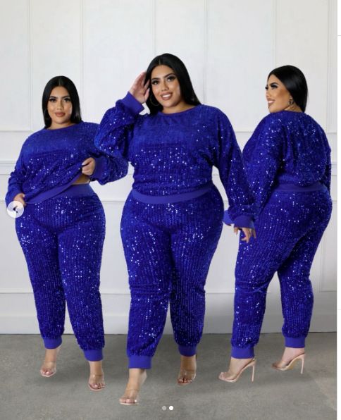 Elegante traje de pantalón con lentejuelas y cintura alta para mujer: conjunto de pantalón brillante de manga larga, ideal para fiestas y noche._voghion.com
