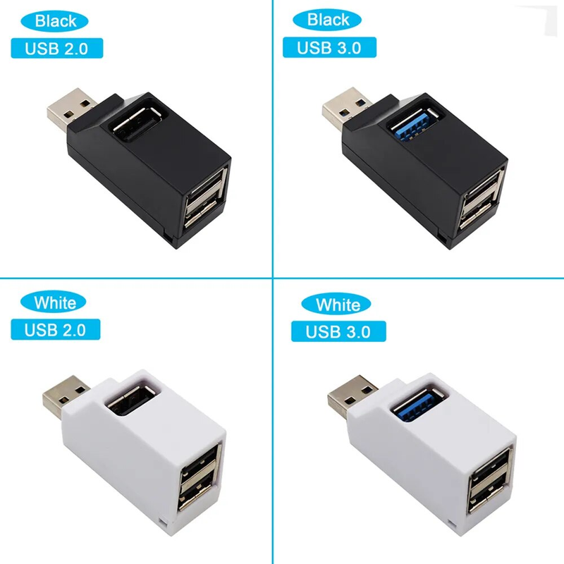 3.0 HUB Adapter Extender Spl Box 3 Ports For PC Laptop Book Phone High Speed Data Transfer USB_voghion.com