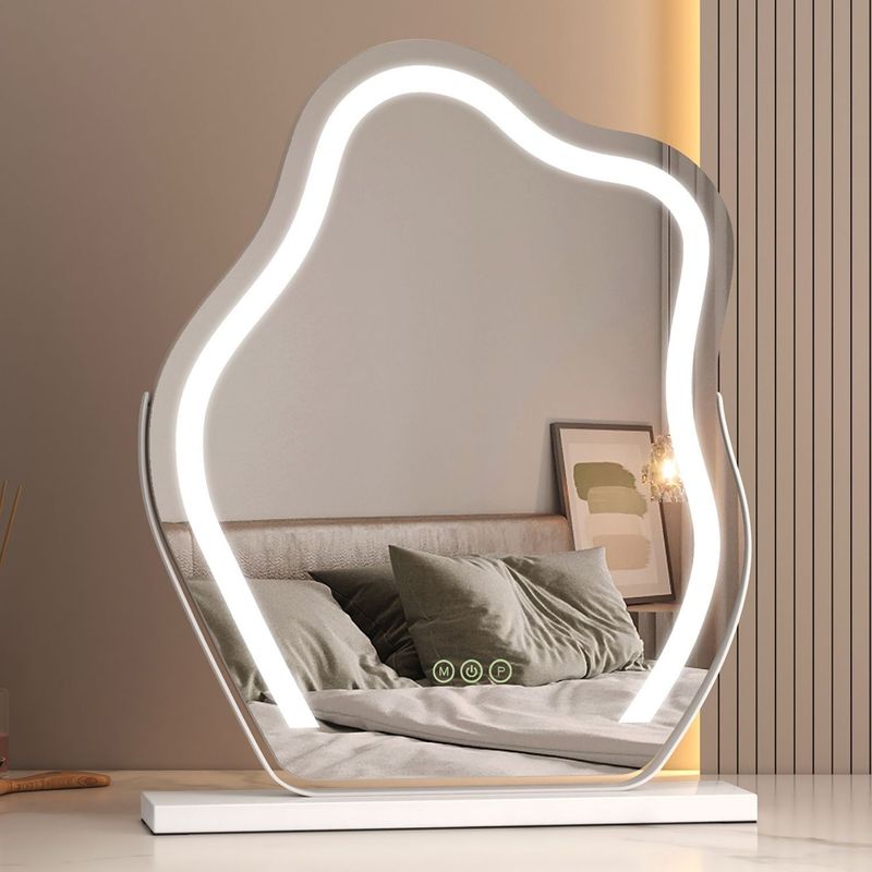 EMKE Vanity Make Up Mirror With LED Lights Stand Hollywood Dressing Table Mirror_voghion.com