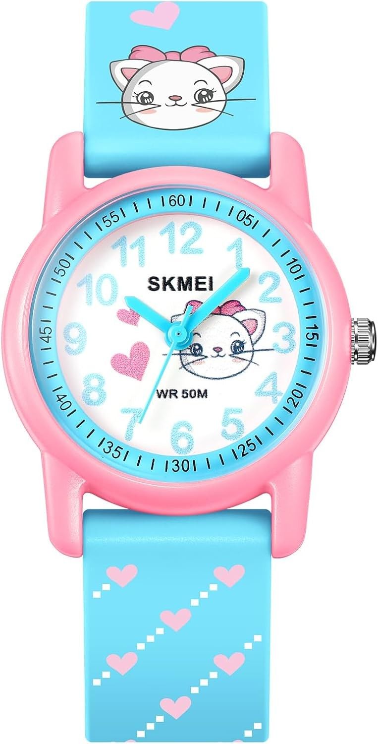 Kids Cartoon Waterproof Analog Watch With Cute Patterns Strap_voghion.com