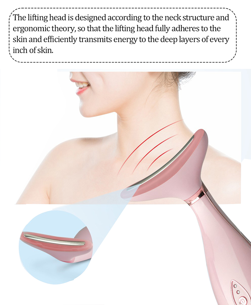 LED Face Neck Photon Therapy Skin Tighten Beauty Device Reduce Double Chin Anti Wrinkle Remove Lifting Mas_voghion.com