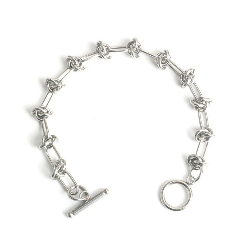 Titanium European And American Trendy Men's Hip-Hop Personality Knotted Patchwork Geometric Simple Stainless Steel Retro_voghion.com