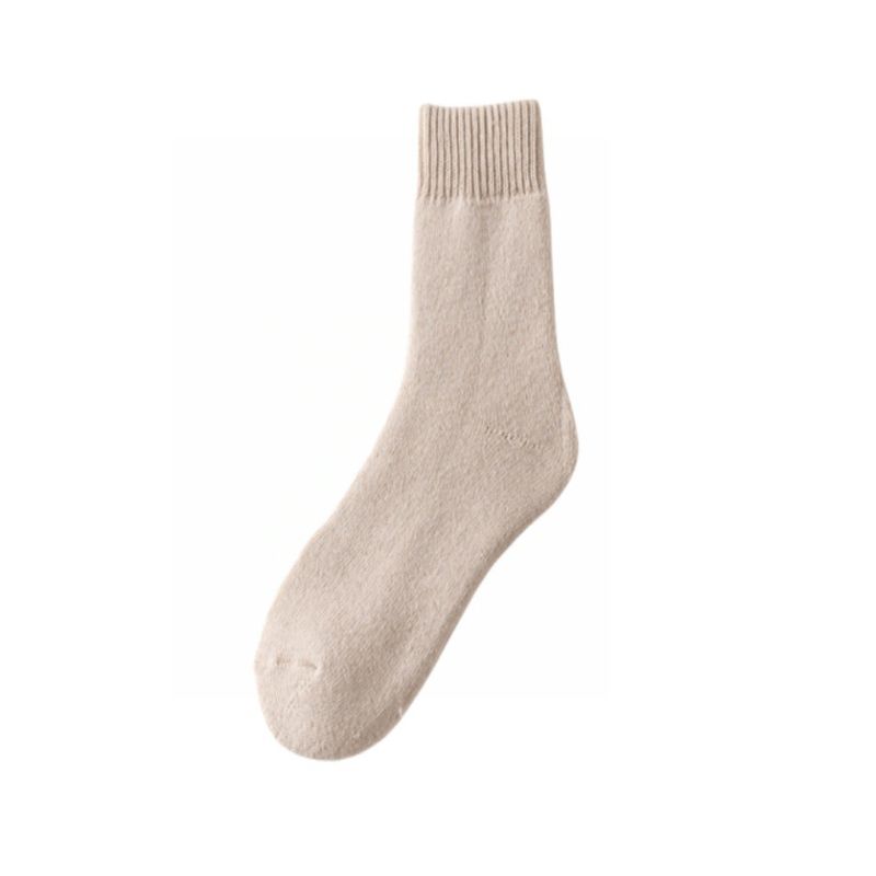 Women's Autumn Thickened Fleece Terry Mid-Calf Towel Mid-Length Floor Winter Maternity Sleep Socks_voghion.com