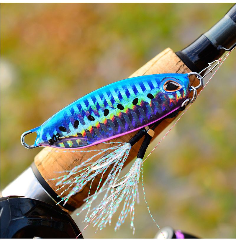Esca per la pesca a lancio lungo, affondamento, simulazione dura, 10 colori, esca per pesci in piombo, piastra in ferro, attrezzatura da pesca a jigging lento_voghion.com
