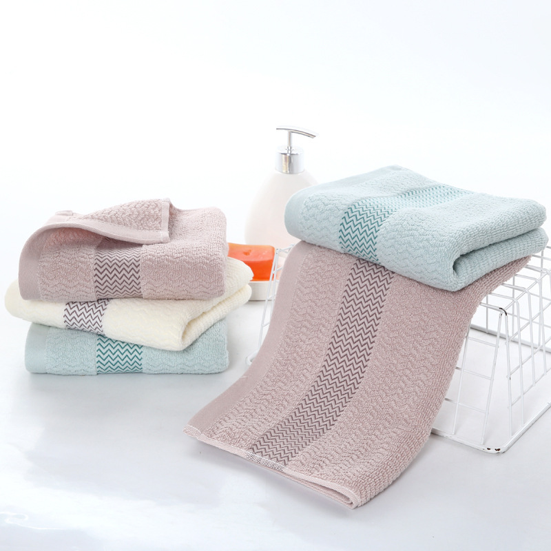 Pure cotton towel, plain color, water texture, soft and absorbent face wash, gift box, embroidered_voghion.com