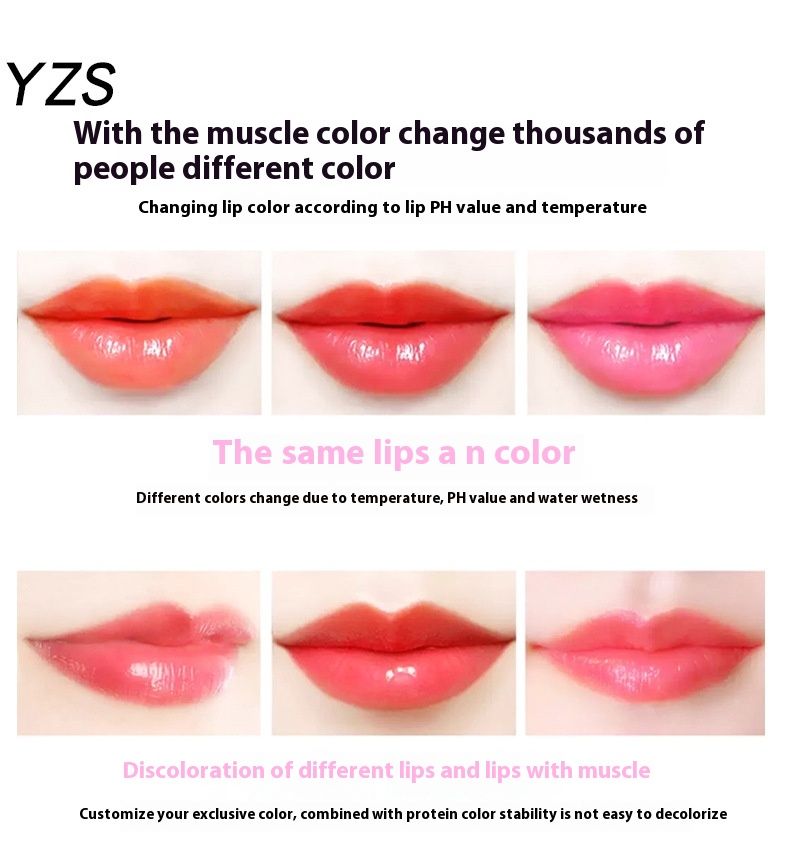 YZS Bow Color Changing Lipstick Hydraterende Caroteen Lippenstift Duizenden Mensen Kleuren Lippenstift_voghion.com