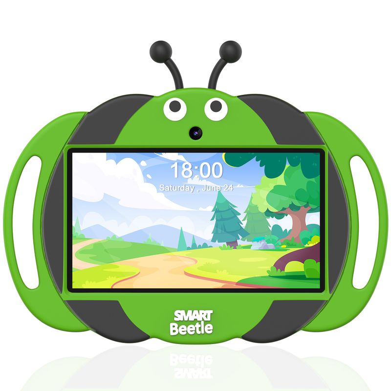 7inch With Protective Silicone Case Quad-core 4+32GB Cute Design Educational Children's Kinds Tablet_voghion.com