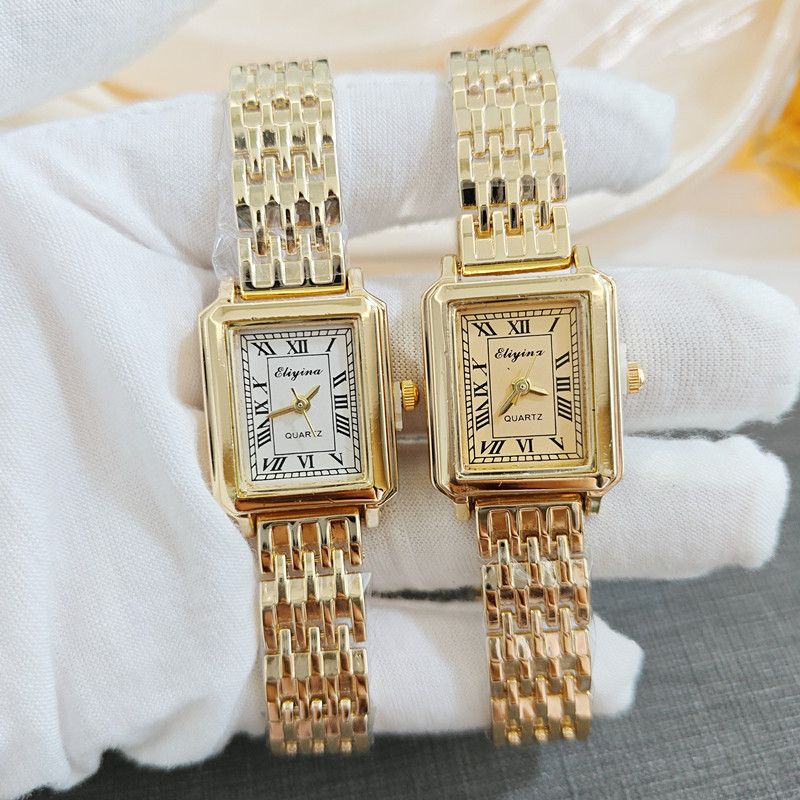 New Women's Watch Ins Style Classic Versatile Roman Numerals High-end Elegant Fashion Niche Light Square_voghion.com