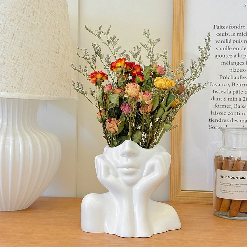 Ins Nordic Style High End mājas vāze Viegla Luksusa Mājas Dzīvojamā istaba Galda apdare Pudele Amatniecība Hidroponiski ornamenti_voghion.com