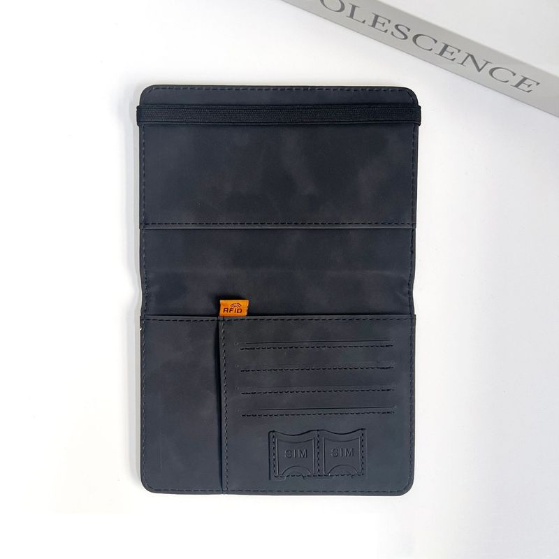 RFID Blocking Travel Wallet – Slim PU Leather Passport Holder With Multiple Card Slots For Men & Women, Secure & Lightweight (12 Colors Available)_voghion.com