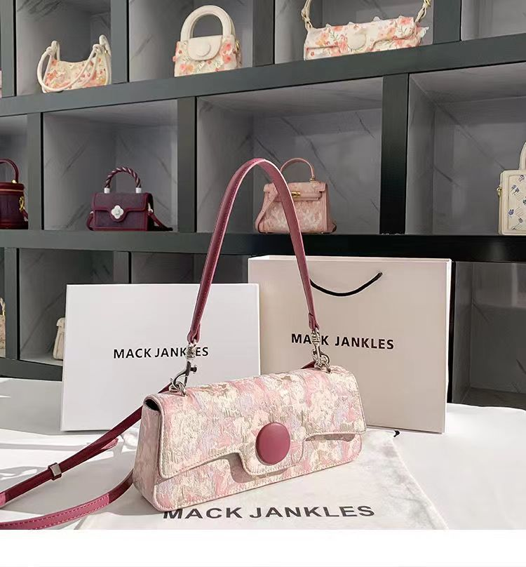 Damentasche Nischendesign Stickerei Unterarmtasche Damen 2024 Neue Premium Sense Schulter-Baguette-Taschen_voghion.com