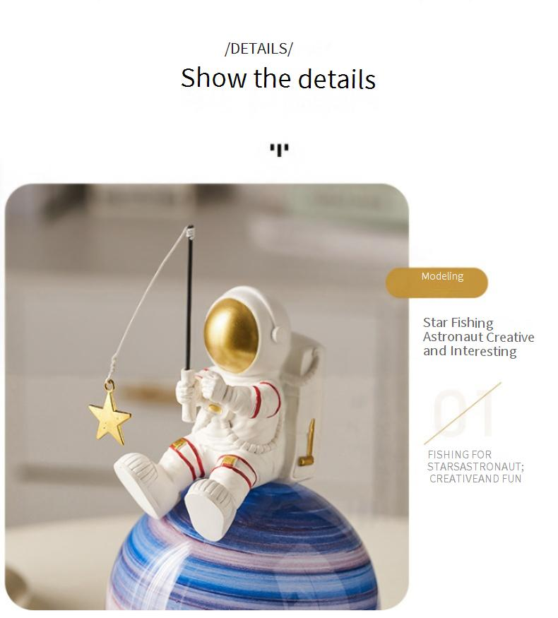 Home Decor Cartoon Astronaut Lamp Practical Desktop Ornaments Bedroom Bedside Table Children's Room Decoration_voghion.com
