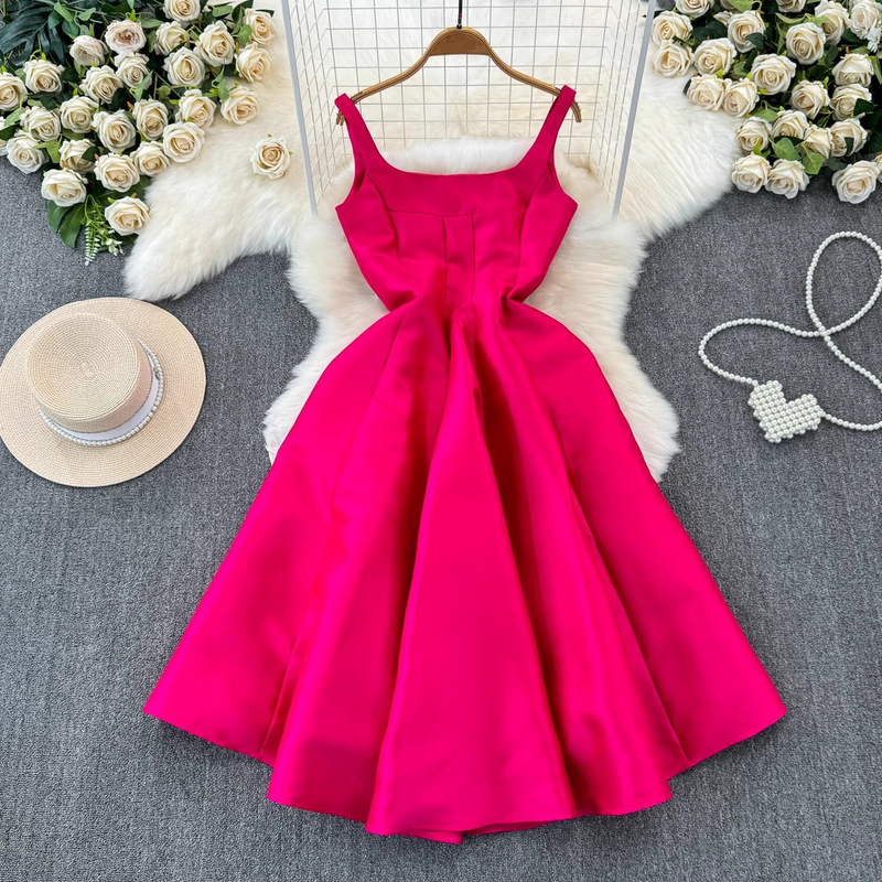 Damenbekleidung Hosenträgerrock Mode Super Fairy Forest Serie Taille Abnehmen A-Linie Puffy Prinzessin Kleid_voghion.com