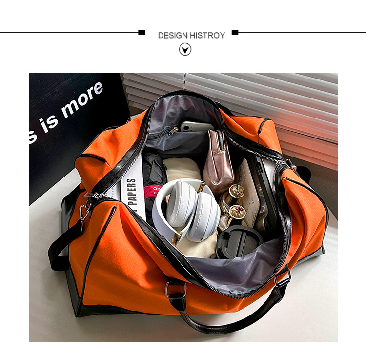 Borsa da viaggio a tracolla per brevi distanze, grande capacità, borsa per riporre oggetti sportivi e fitness, separazione tra asciutto e bagnato_voghion.com