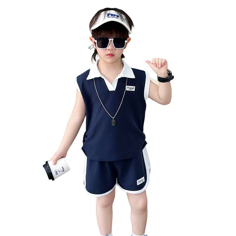 Kids’ Clothing Shorts Two Piece Suit For Boys And Girls, Small And Medium Sized Children's College Style Suit Trend_voghion.com