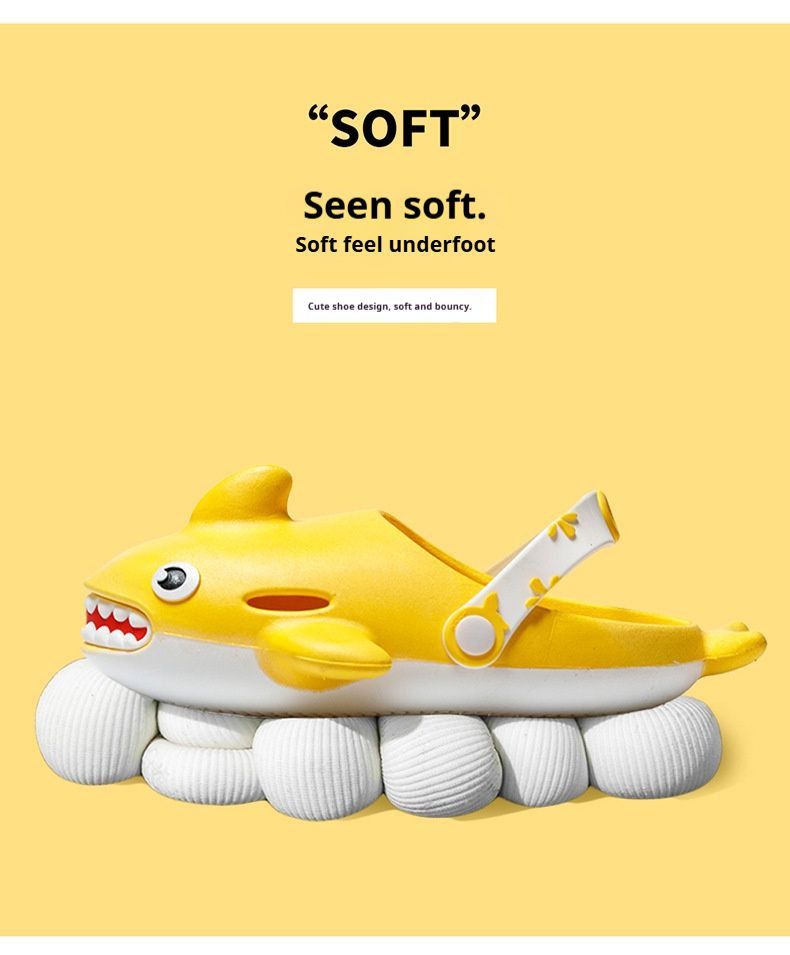 Ciabatte a forma di squalo - Ciabatte unisex traspiranti con suola antiscivolo in PVC (leggere, 10 colori, taglie dalla 26 alla 45 per bambini e adulti)_voghion.com