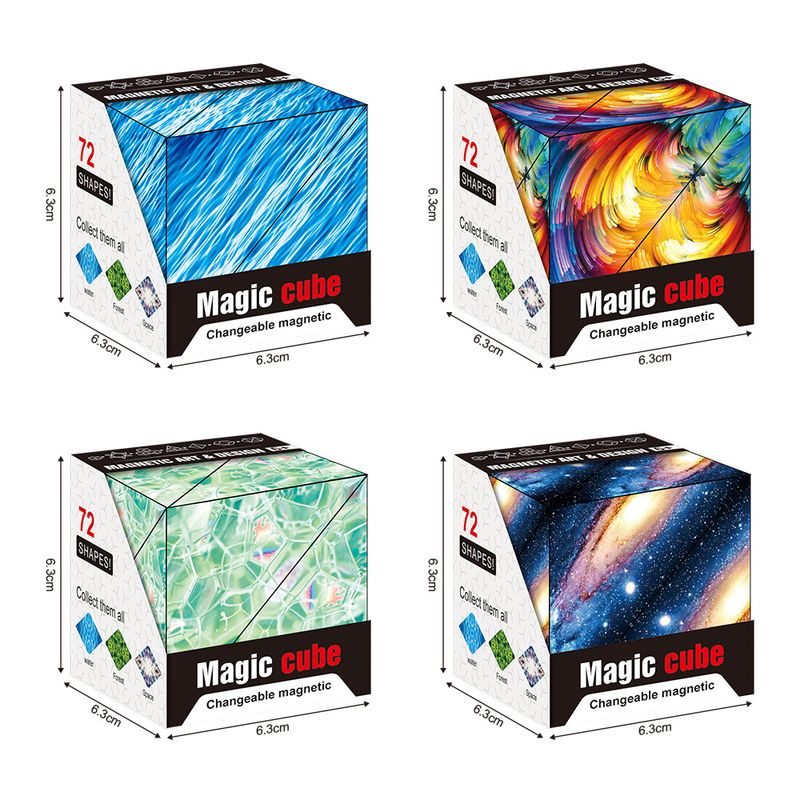 Magnets Cube Toy Hot Selling Brain Training Shape Shifting Box 3D Infinity Geometry Magnetic Fidget Magic Cube For Children_voghion.com