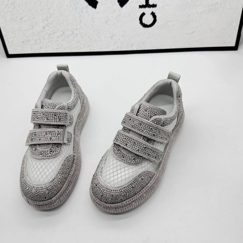 Plateau-Sneaker mit Strasssteinen – Atmungsaktive Mesh-Sommerschuhe mit runder Zehenpartie, leicht und bequem, modisches Slip-On-Design_voghion.com