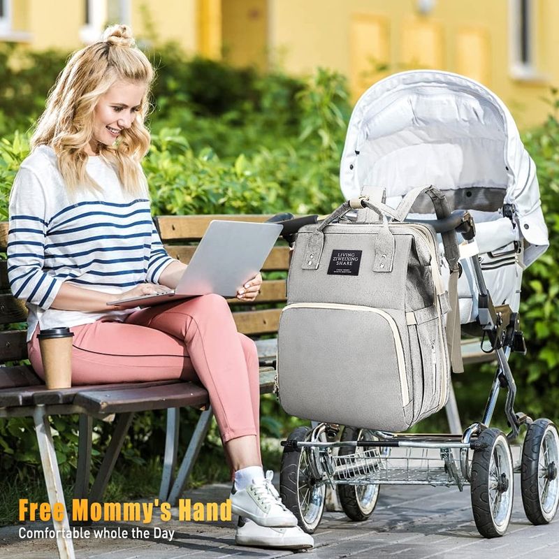 Nappy Backpack Bag Mummy Large Capacity Bag Mom Baby Multi-Function Waterproof Outdoor Travel Diaper Bags_voghion.com