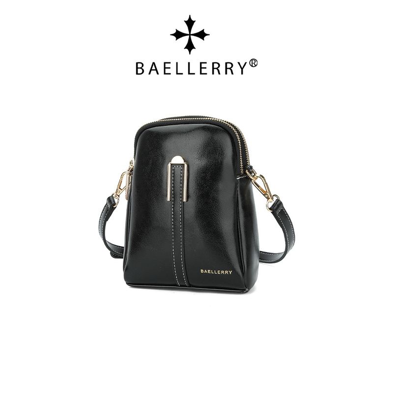 Borsa a tracolla con cerniera, grande capacità, in pelle cerata e olio, per donna_voghion.com