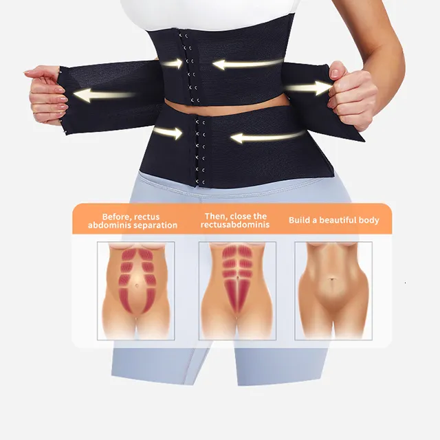 Talje Mave Shaper MISTHIN Latex Talje Trainer Dobbeltbælte Korset Til Damer Justerbar Korset Mave Reducerende Fas Bælte_voghion.com