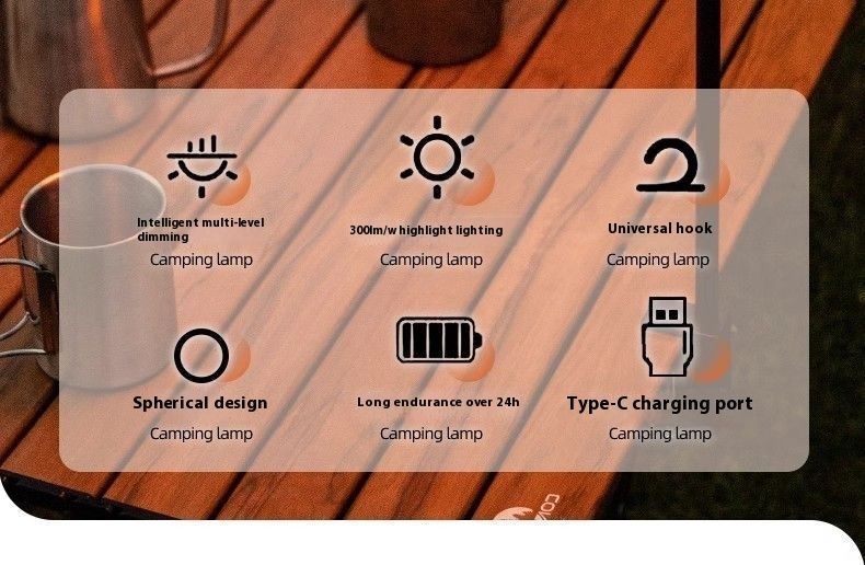 Nuova lampada a sospensione ricaricabile a LED per campeggio all'aperto, super luminosa, batteria a lunga durata, tenda da campeggio portatile_voghion.com
