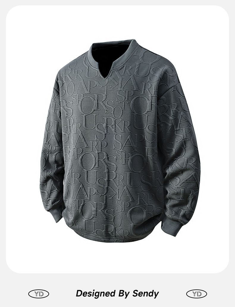 Men's Essential Crewneck Sweatshirt – Heavyweight Basic Pullover With Relaxed Fit (M-4XL, Non-Iron, Tag-Free Comfort, Minimalist Badge Detail)_voghion.com