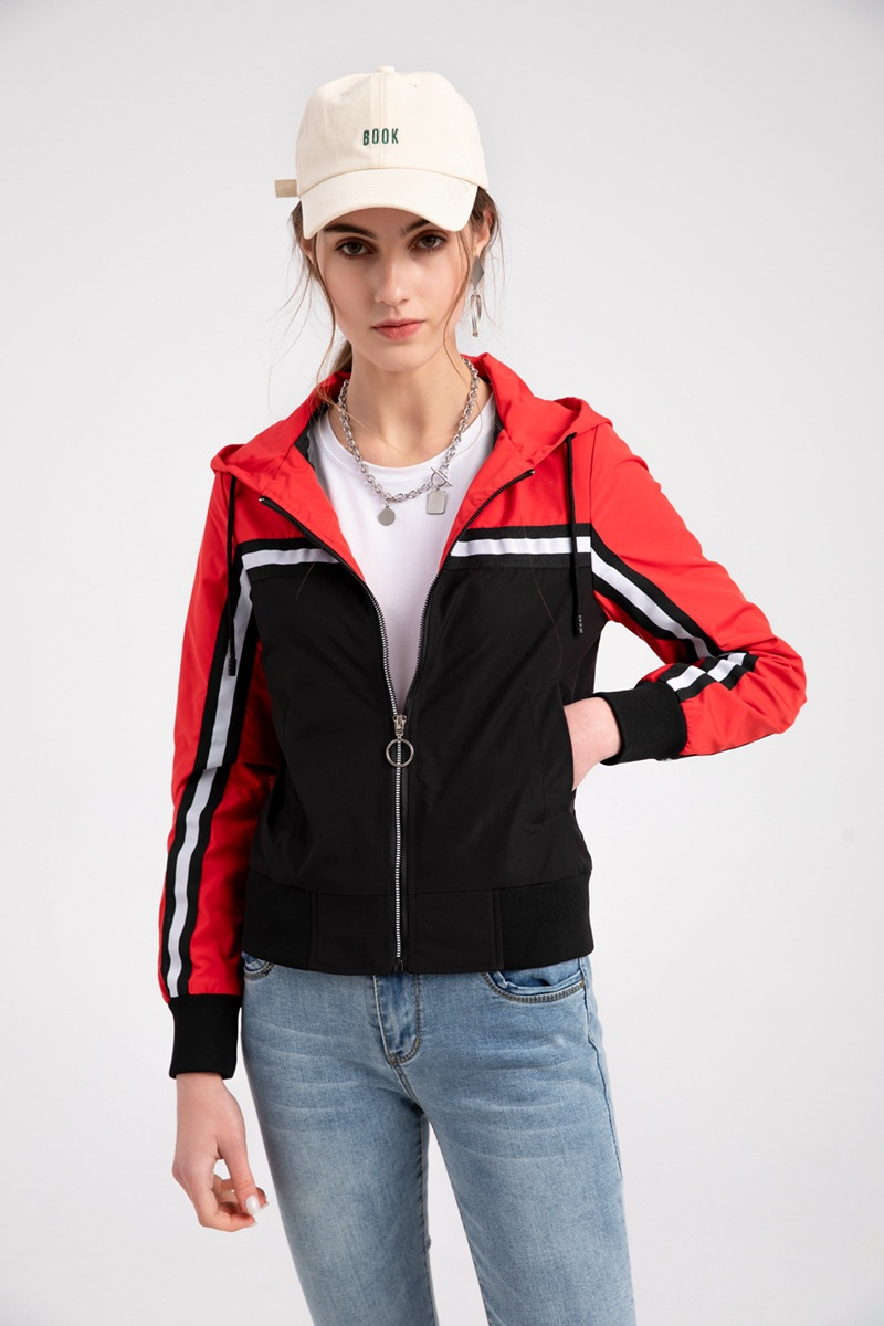 Women's Clothing Jacket Color Matching Casual Jacket Women's Spring and Autumn Outdoor Raincoat_voghion.com