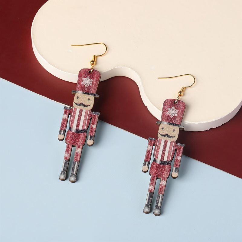 Nuovi orecchini in acrilico ecologici completamente gestiti, gioielli per le orecchie personalizzati a forma di soldato colorato dei cartoni animati_voghion.com