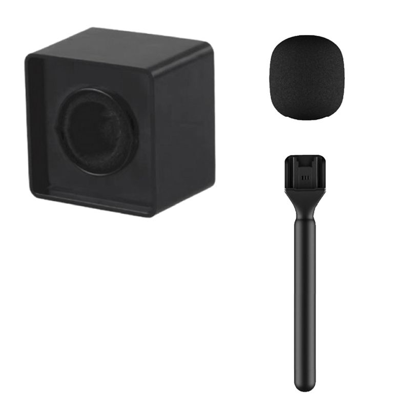 Microfono per intervista portatile per Rode Wireless Go/Goii/DJI Mic/Relacart/trasmettitore wireless, adattatore portatile durevole_voghion.com