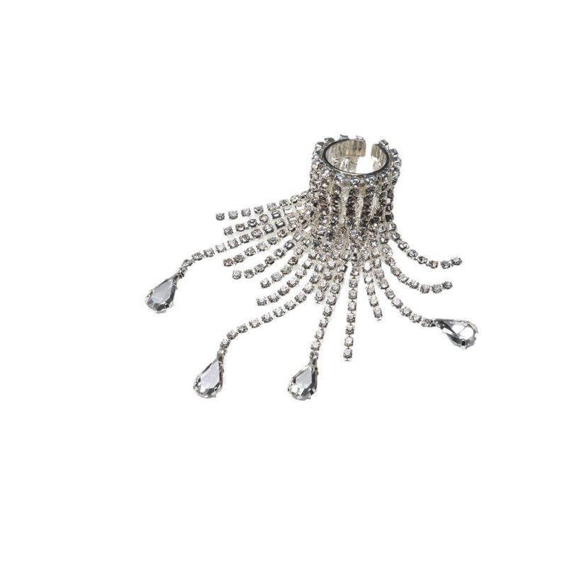 New Personalized Tassel Ring For Women With Niche Design, Featuring Rhinestones And Water Droplets. It Has Become A_voghion.com
