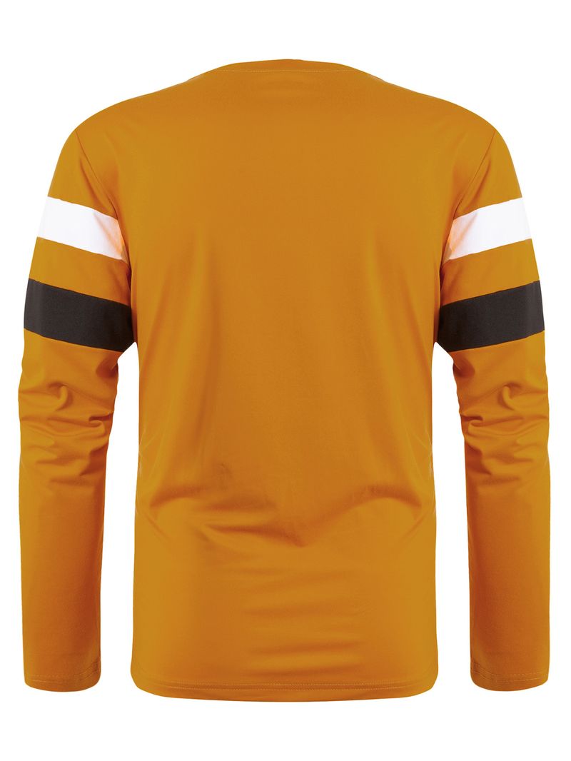 Herren-Langarmshirt mit Farbblock-Design – Weiches, gebürstetes Polyester-Basismaterial, figurbetontes Thermoshirt für Winter und Herbst, unverzichtbares Basic für den Lagenlook_voghion.com