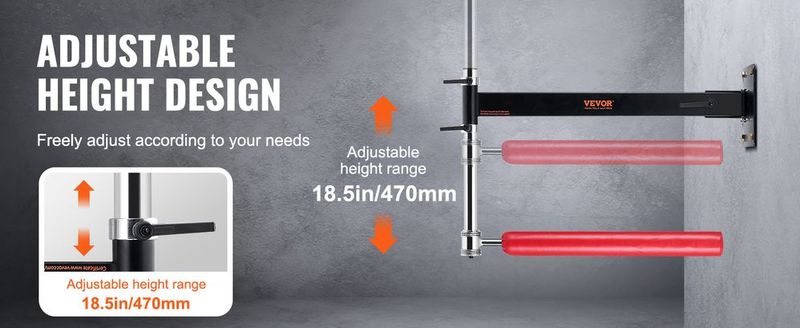 VEVOR Wall Mount Boxing Spinning Bar, Adjustable Punching Spinning Bar, Boxing Speed Trainer With Gloves, Red Reflex Boxing Bar, Boxing Training Equipment For Kickboxing, MMA, Stress Relief & Fitness_voghion.com
