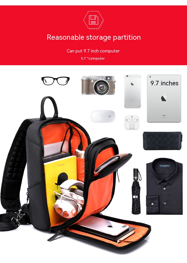 Τσάντα στήθους, ανδρική πολυλειτουργική επιχείρηση, αθλητικά, ταξίδια, χιαστί τσάντα με έναν ώμο_voghion.com