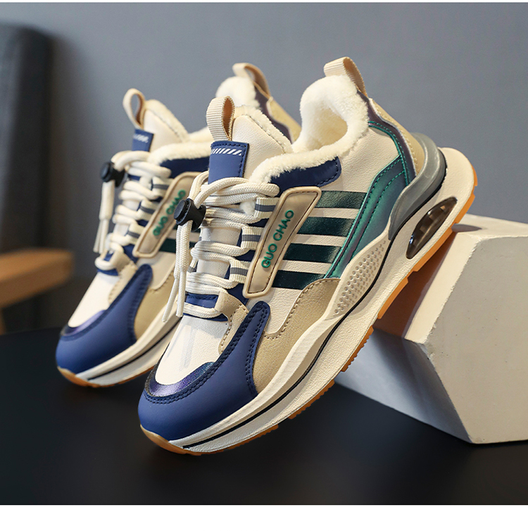 Scarpe di cotone, scarpe da ginnastica, scarpe di peluche, casual e calde per ragazzi e ragazze, scarpe alla moda per bambini_voghion.com