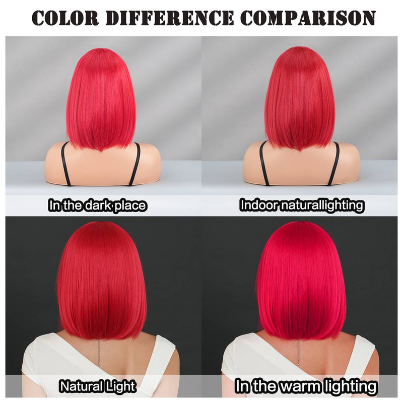 2025 neue Perücke rote kurze Haare Bob Kopf Perücke_voghion.com