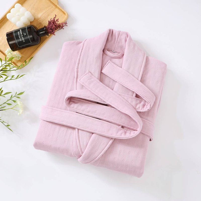 Serviette en pur coton, peignoir épais pour l'automne et l'hiver, absorbant, pour hommes et femmes, vêtements de maison, chemise de nuit_voghion.com