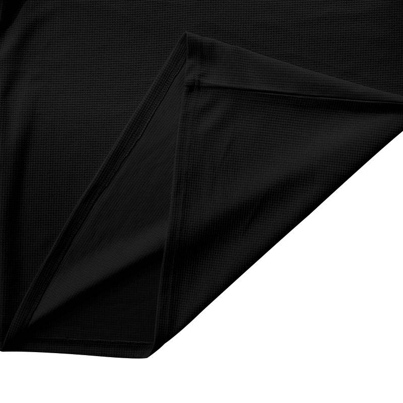 Waffle Herren Sommer Casual Tethered Henry Kurzarm Shorts Anzug_voghion.com